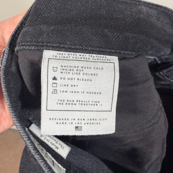 AYR Secret Sauce Wide Leg Jeans Size 27 Short Black Date Night Wash High Rise - Picture 10 of 11